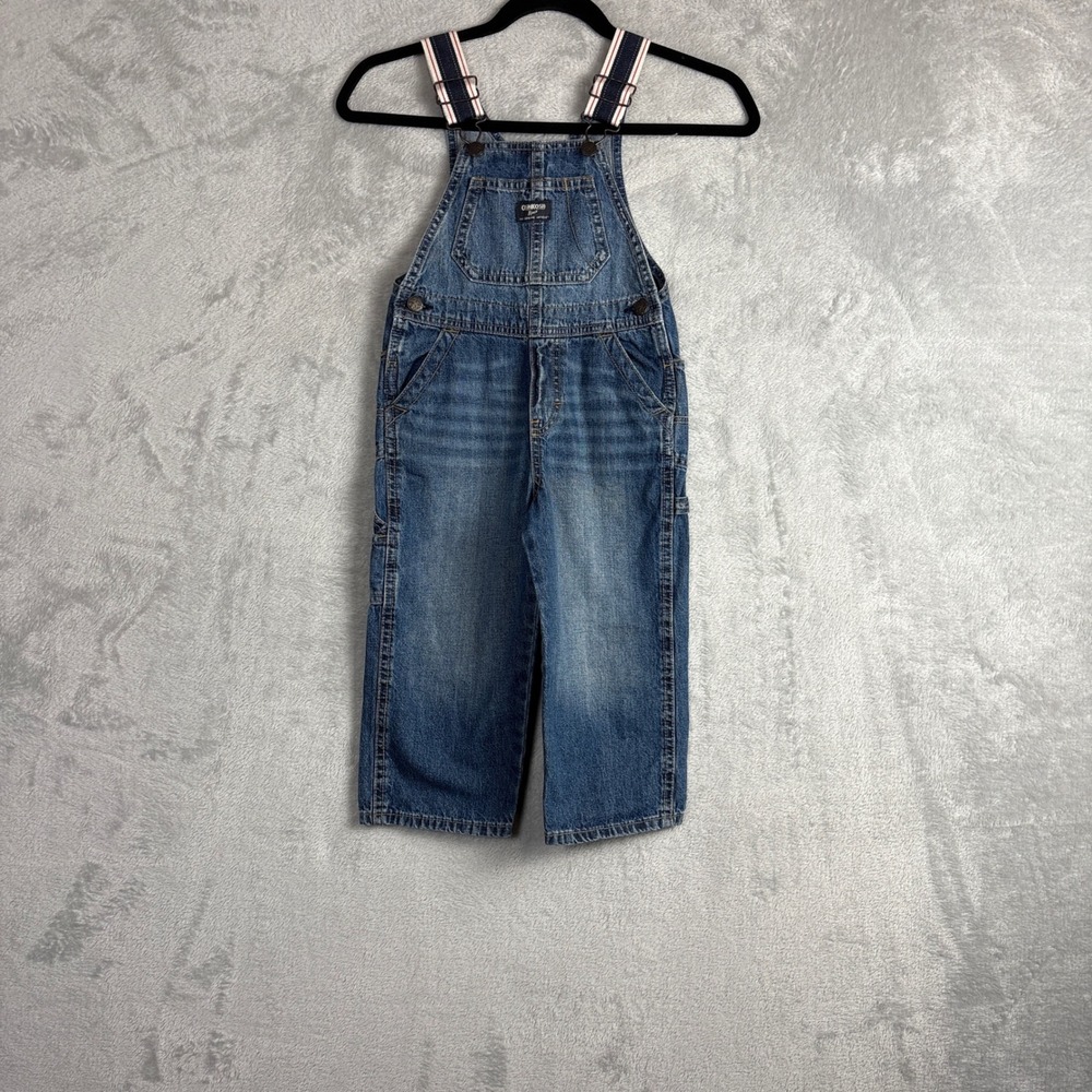 Vintage OshKosh Overalls Classic Denim 3T Blue Bib Kids Casual Straps Utility